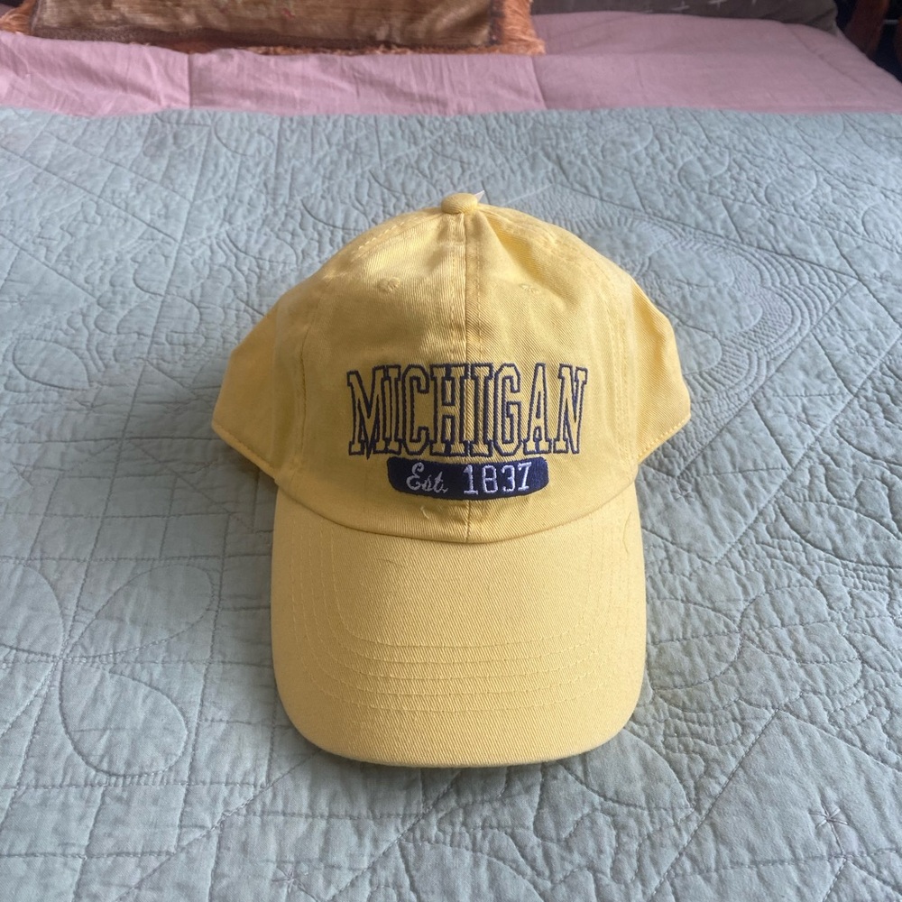 Yellow UMich Michigan Cap